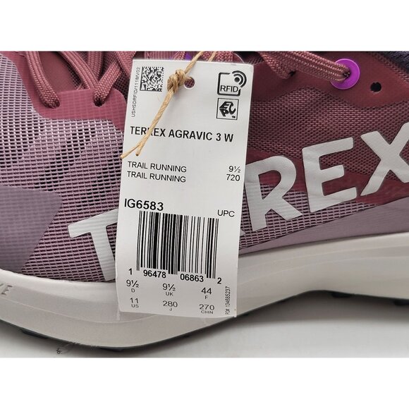 Adidas Terrex Agravic 3 Trail Running Shoes Womens IG6583 Size 11 Purple - Picture 10 of 10